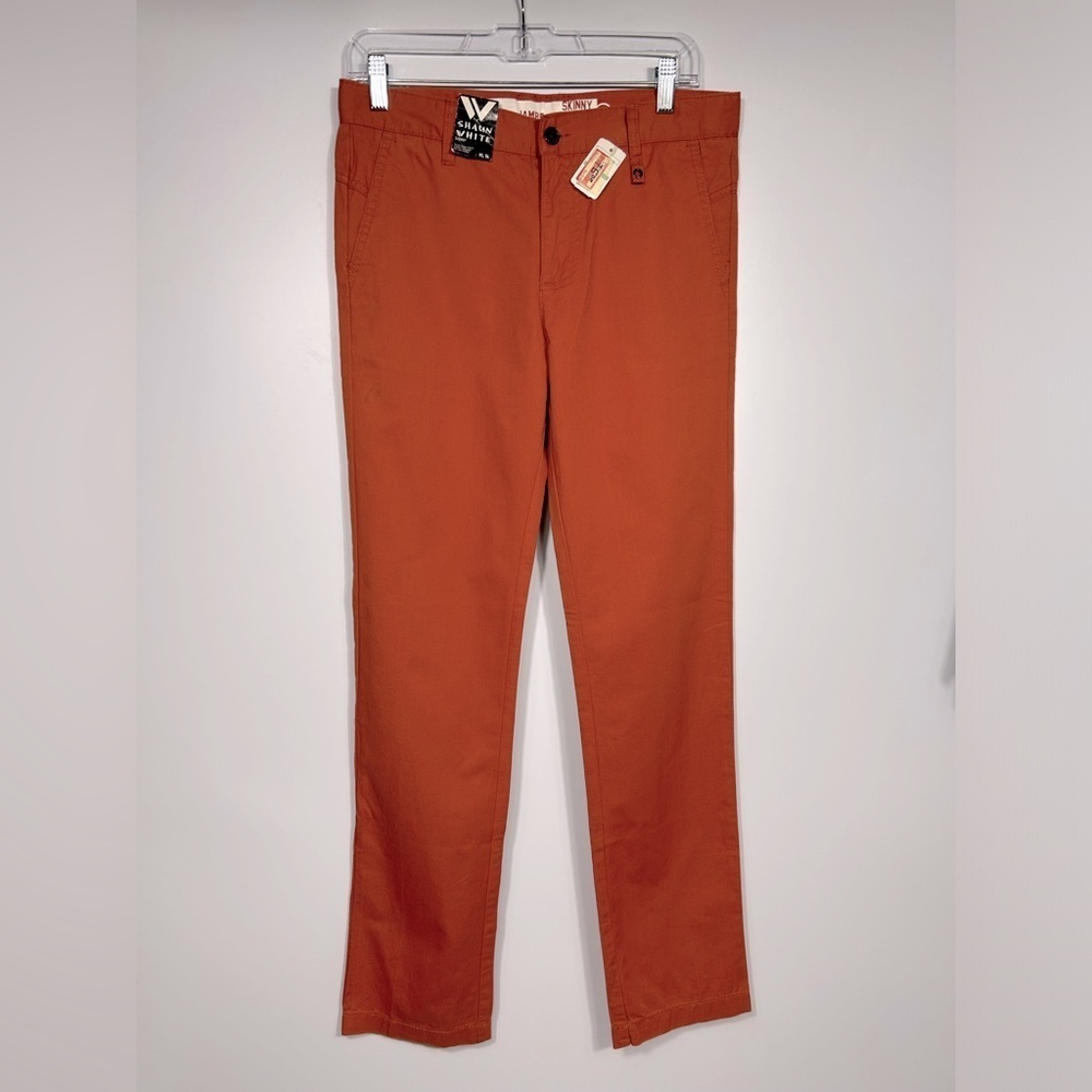 NEW Shaun White Chinos XL 16 Burnt Orange Skinny Adjustable Waist